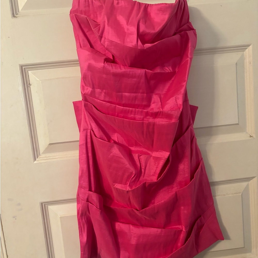 Elegant Pink Strapless Dress